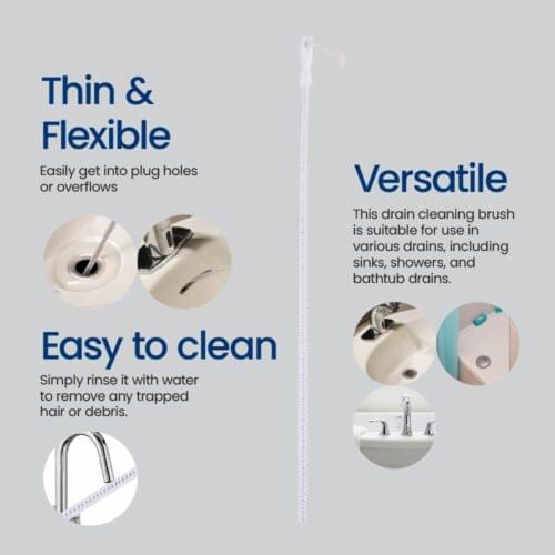 Extra Long Hair Catching Drain Cleaning Brush - Image 5