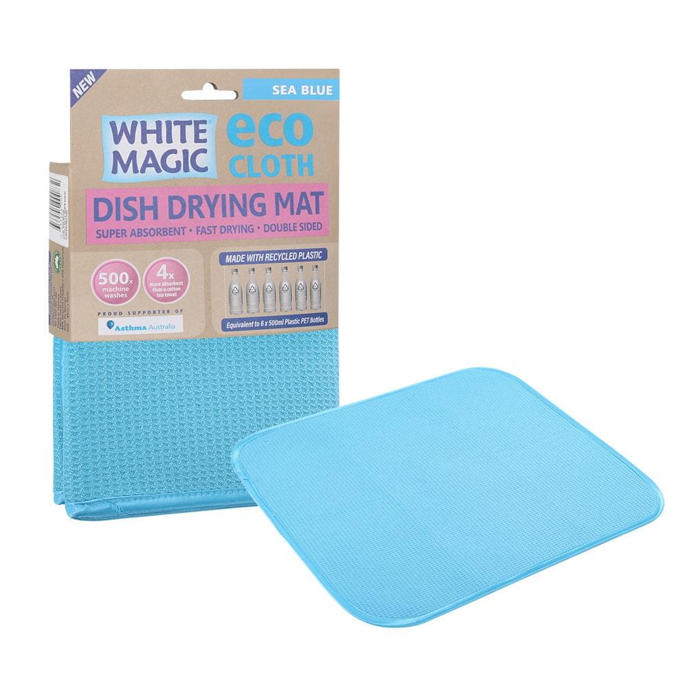 White Magic Microfibre Dish Drying Mat Midnight