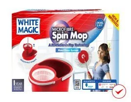 Hand Press Spin Mop Red
