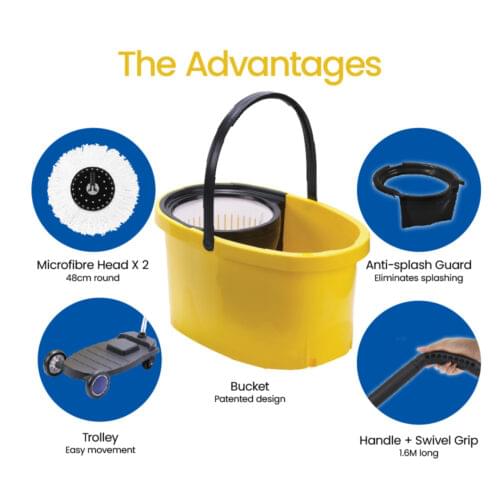 White Magic Professional Spin Mop Set - Image 6