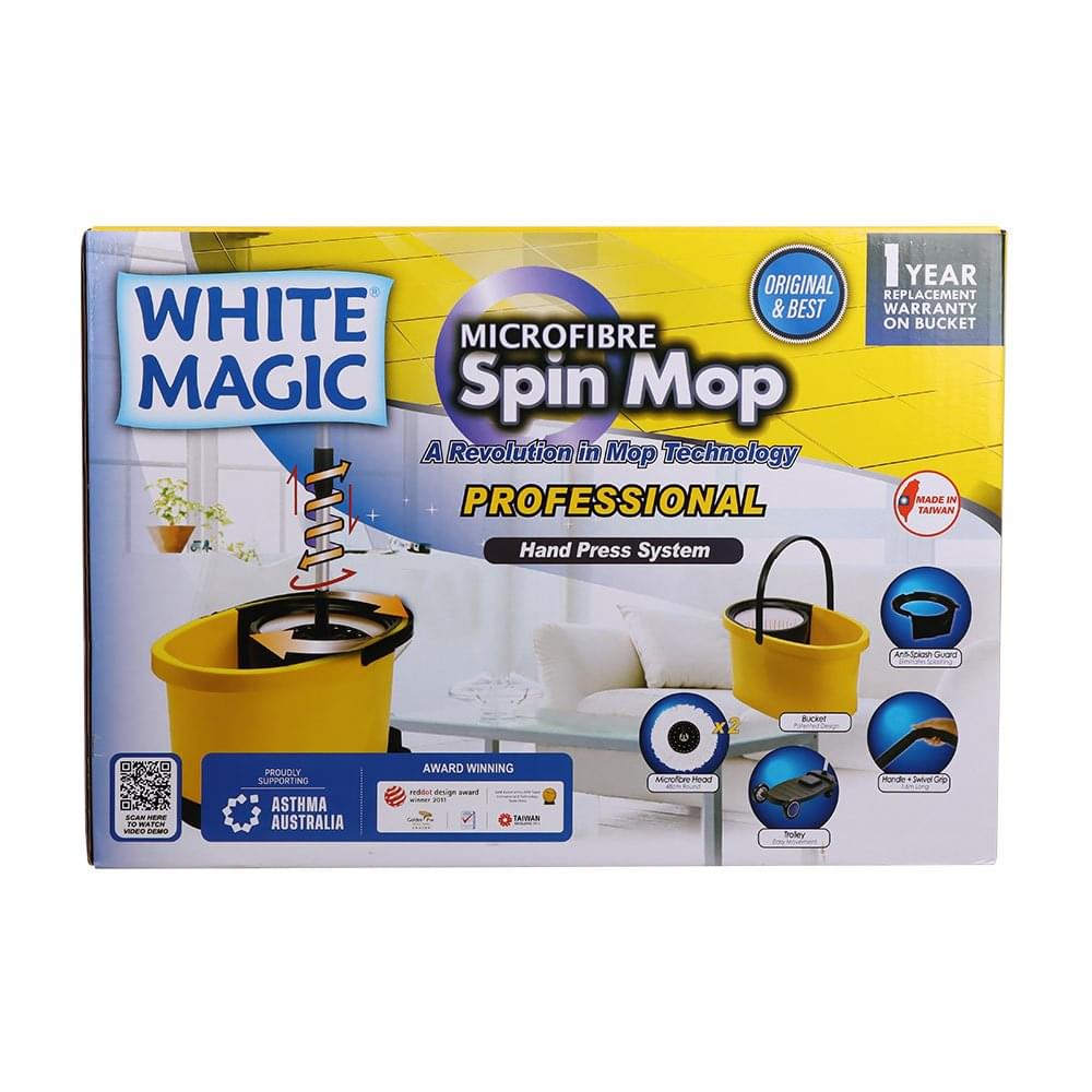 White Magic Professional Spin Mop Complete - Yellow - Brisbane