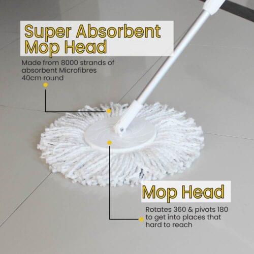 White Magic Extra Power Microfibre Mop Head - Image 3