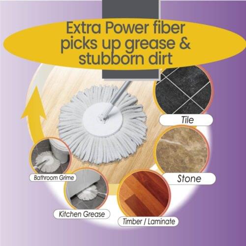 White Magic Extra Power Microfibre Mop Head - Image 4