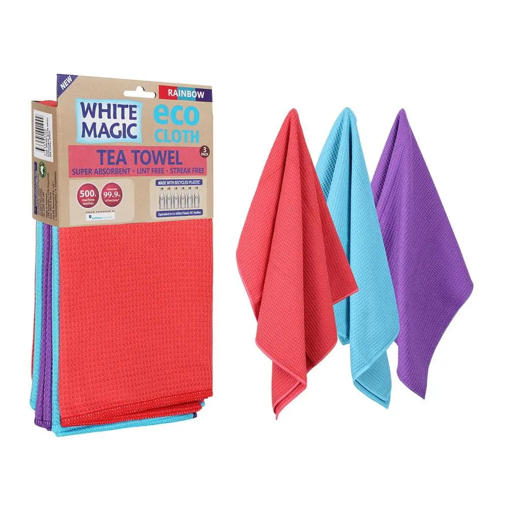 Tea Towel 3 Pack Tea Towel 3 Pack White Magic