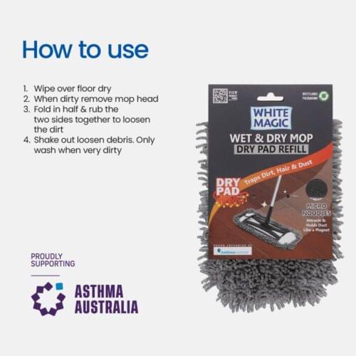 White Magic Wet & Dry Mop Dry Pad Refill - Image 3