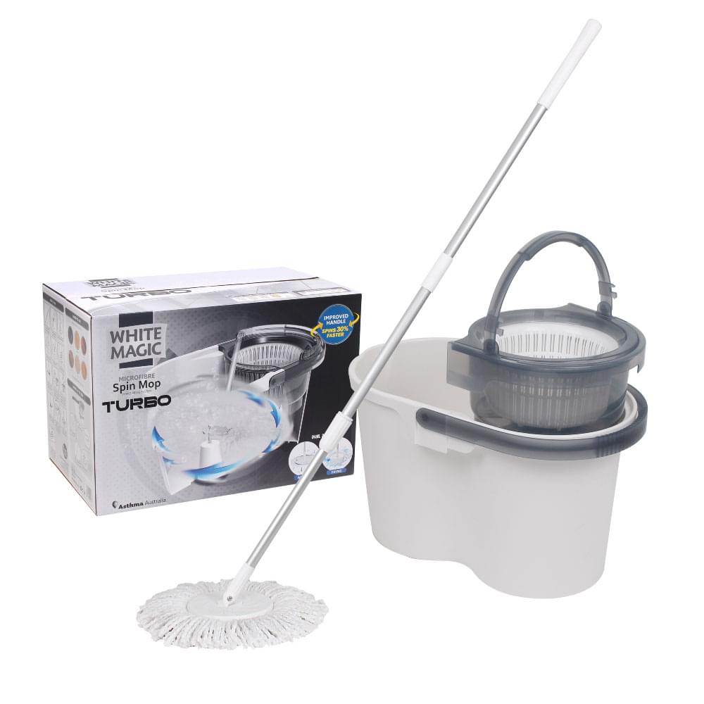 Turbo Spin Mop and Bucket Hand Press