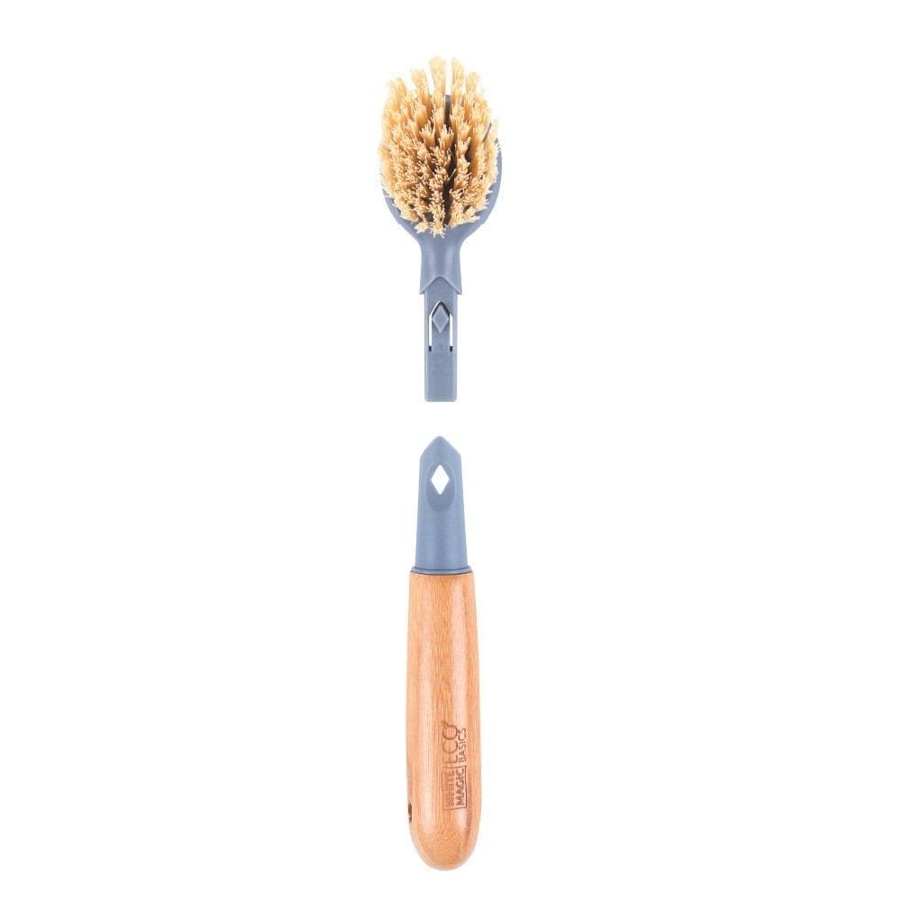 Handheld Dish Brush — White Bristle