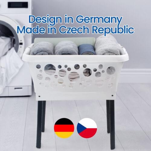 White Magic Laundry Basket On Legs - Image 3