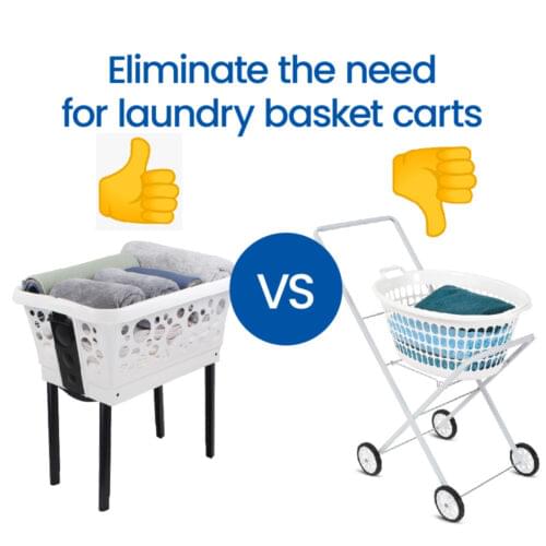 White Magic Laundry Basket On Legs - Image 5