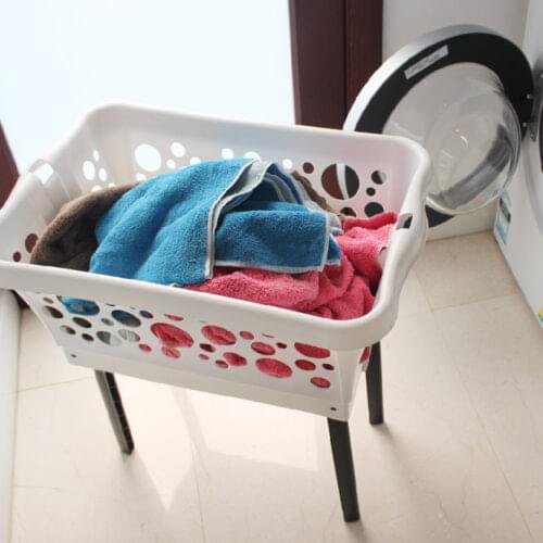 White Magic Laundry Basket On Legs - Image 9