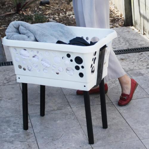 White Magic Laundry Basket On Legs - Image 10