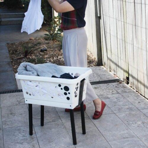 White Magic Laundry Basket On Legs - Image 19