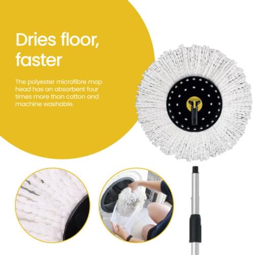White Magic Professional Microfibre Mop Head - Image 3