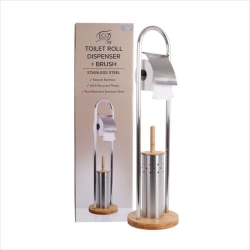 Eco Basics Toilet Roll Dispenser & Brush - Image 10