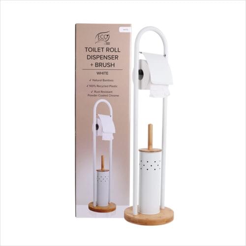 Eco Basics Toilet Roll Dispenser & Brush - Image 7