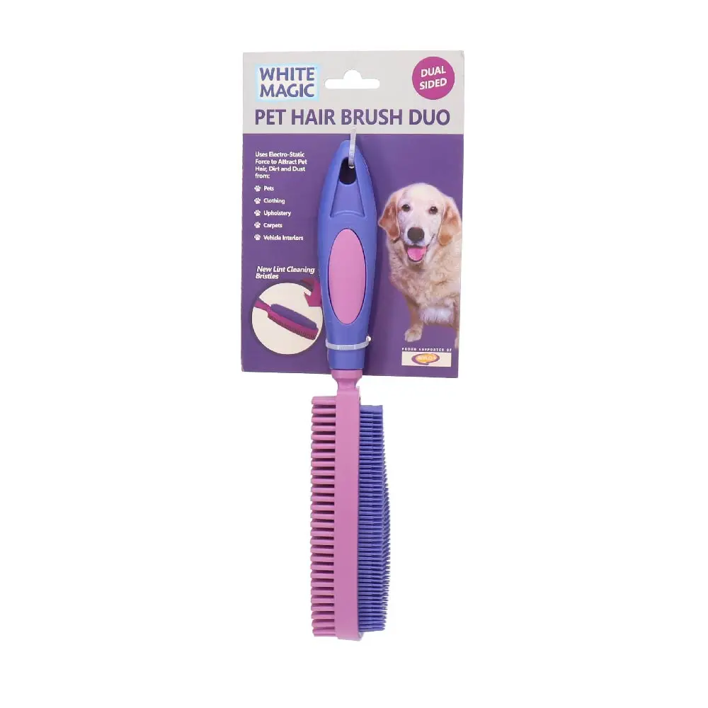 White Magic Pet Hair Brush Duo White Magic