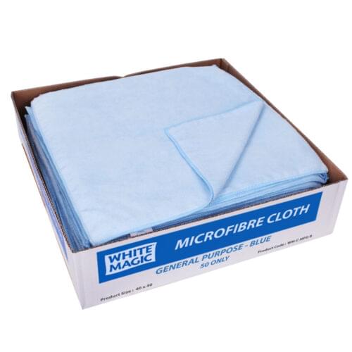 White Magic Commercial Microfibre General Purpose Cloth Blue - Image 2