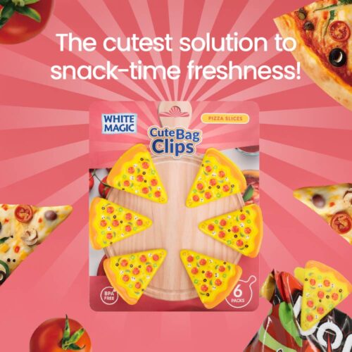 Cute Bag Clips 6 Pack - Pizza Slices - Image 7