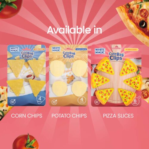 Cute Bag Clips 6 Pack - Pizza Slices - Image 6