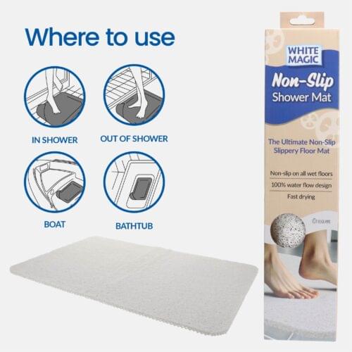 White Magic Non-Slip Shower Mat - Image 8