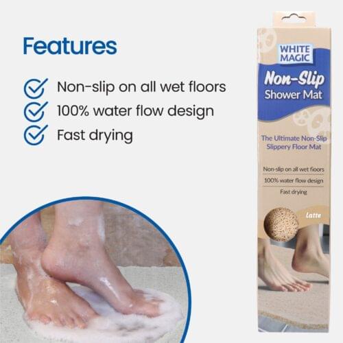 White Magic Non-Slip Shower Mat - Image 7
