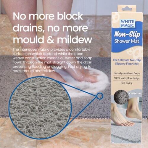 White Magic Non-Slip Shower Mat - Image 5