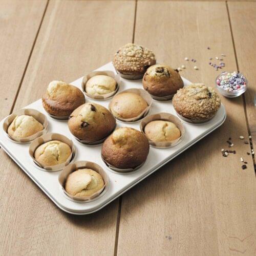 NoStik Silicone Fibreglass Muffin Liner Set of 12 - Image 3
