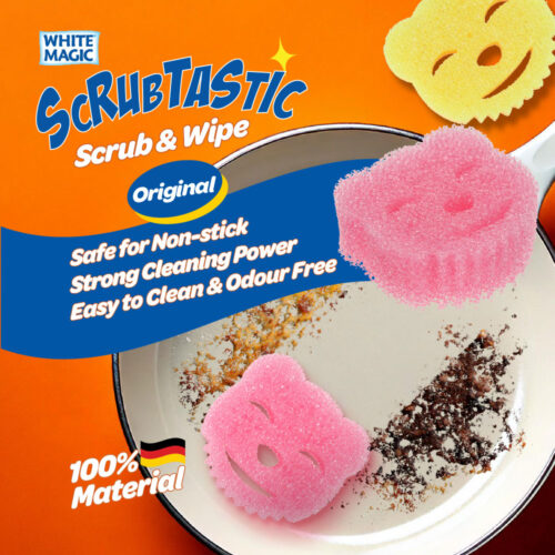 White Magic Scrubtastic Scrub & Wipe Sponge Original 2 Pack - Image 7