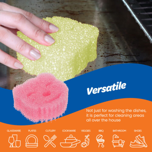 White Magic Scrubtastic Scrub & Wipe Sponge Original 2 Pack - Image 4