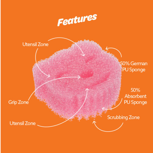 White Magic Scrubtastic Scrub & Wipe Sponge Original 2 Pack - Image 5