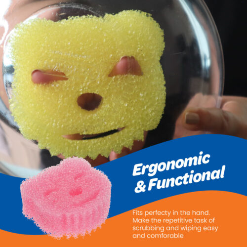 White Magic Scrubtastic Scrub & Wipe Sponge Original 3 Pack - Image 4