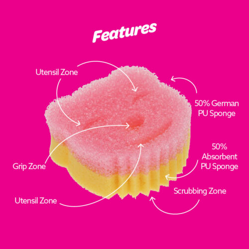 White Magic Scrubtastic Scrub & Wipe Sponge Duo 2 Pack - Image 6