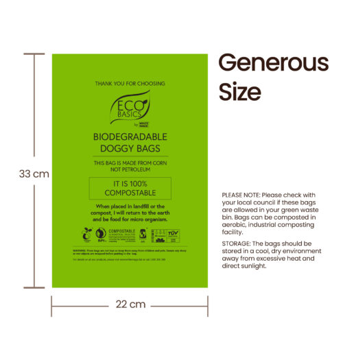 Eco Basics 100% Compostable Doggy Bags 16 Rolls, 240 Bags - Image 6